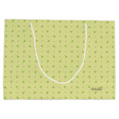 文字 カスタマイズ とんぼ イエロー ラージペーパーバッグ GROßE GESCHENKTÜTE (Rückseite)