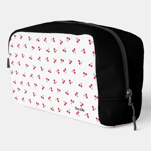 文字 カスタマイズ チェリー ホワイト WASCHBEUTEL (Rechte Ecke)