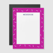 文字　カスタマイズ　チェリー　ラズベリーピンク    マグネット MAGNETKARTE (Vorne/Hinten)