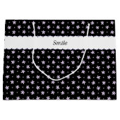 文字　カスタマイズ　リリー　ブラック     ラージペーパーバッグ GROßE GESCHENKTÜTE (Vorderseite)