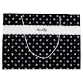 文字　カスタマイズ　リリー　ブラック     ラージペーパーバッグ GROßE GESCHENKTÜTE (Rückseite)