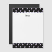 文字　カスタマイズ　リリー　ブラック      MAGNETKARTE (Vorne/Hinten)