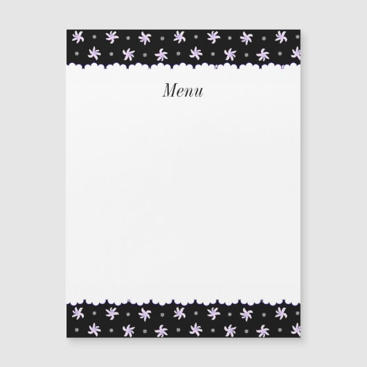 文字　カスタマイズ　リリー　ブラック      MAGNETKARTE (Vorderseite)