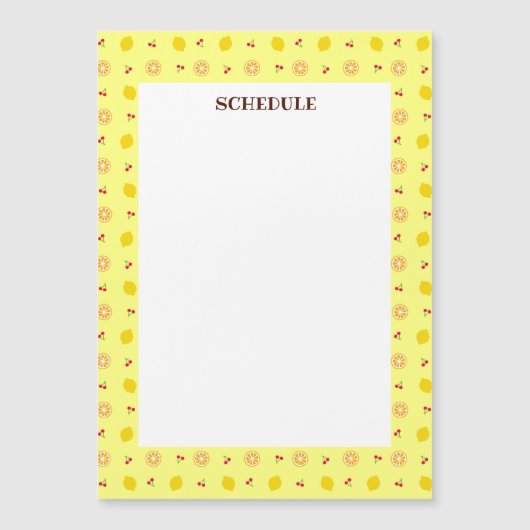 文字　カスタマイズ　レモン チェリー　     MAGNETKARTE (Vorderseite)