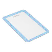 文字 　カスタマイズ　 花　ブルー　マグネット MAGNET (Rechte Seite)