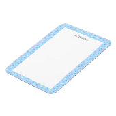 文字 　カスタマイズ　 花　ブルー　マグネット MAGNET (Linke Seite)