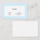 文字　カスタマイズ　菊　ブルー 名刺 VISITENKARTE (Vorne/Hinten)