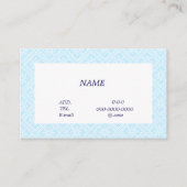 文字 カスタマイズ 菊 ブルー 名刺 VISITENKARTE (Vorderseite)