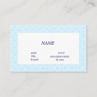 文字 カスタマイズ 菊 ブルー 名刺 VISITENKARTE