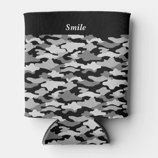 文字 カスタマイズ 迷彩 ブラック 缶クーラー DOSENKÜHLER (Vorderseite)