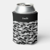 文字 カスタマイズ 迷彩 ブラック 缶クーラー DOSENKÜHLER (Kanne Rückseite)