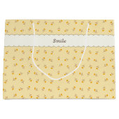 文字　カスタマイズ　野ばら　ベージュ　  ラージペーパーバッグ GROßE GESCHENKTÜTE (Vorderseite)