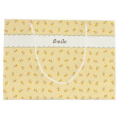 文字　カスタマイズ　野ばら　ベージュ　  ラージペーパーバッグ GROßE GESCHENKTÜTE (Rückseite)