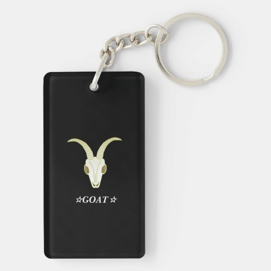 文字 カスタマイズ GOAT ブラック キーホルダー SCHLÜSSELANHÄNGER (Rückseite)