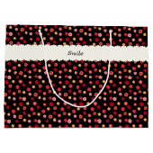 文字　カスタマイズ　ROSE　ブラック     ラージペーパーバッグ GROßE GESCHENKTÜTE (Rückseite)