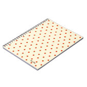 文字 カスタム いちご アイボリー ノートブック NOTIZBLOCK (Linke Seite)