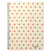 文字 カスタム いちご アイボリー ノートブック NOTIZBLOCK (Vorderseite)