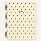 文字 カスタム いちご(アイボリー) ノートブック NOTIZBLOCK (Vorderseite)