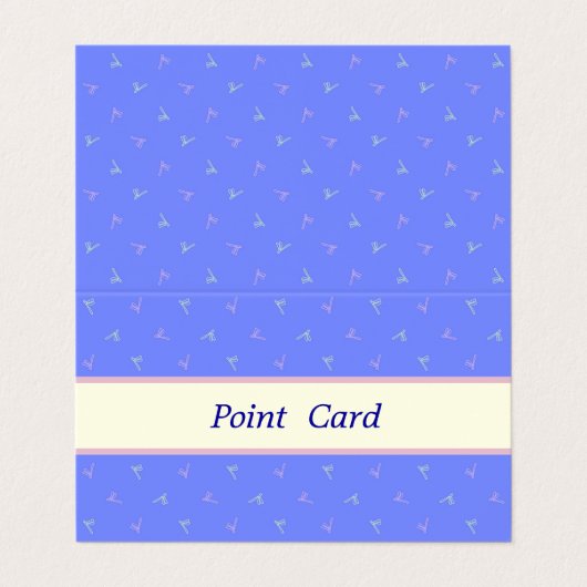 文字 カスタム とんぼ(ブルー) 名刺 VISITENKARTEN (Außenseite Aufgefaltet)