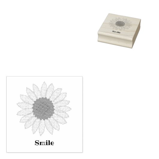 文字　カスタム　ひまわり　 ラバースタンプ GUMMISTEMPEL (Stempel)