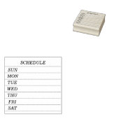 文字 カスタム ウィークリースケジュール ラバースタンプ GUMMISTEMPEL (Stempel)