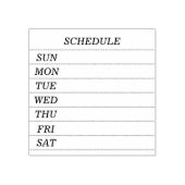 文字 カスタム ウィークリースケジュール ラバースタンプ GUMMISTEMPEL (Prägung)