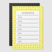 文字 カスタム ウィークリースケジュール レモン&チェリー MAGNETKARTE (Vorne/Hinten)