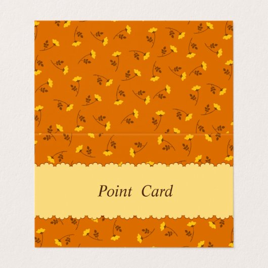 文字 カスタム バラ(ブラウン) 名刺 VISITENKARTEN (Außenseite Aufgefaltet)