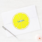文字 カスタム レモン ラウンドシール RUNDER AUFKLEBER (Umschlag)