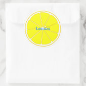 文字 カスタム レモン ラウンドシール RUNDER AUFKLEBER (Tasche)