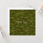 文字 カスタム 迷彩(カーキ) カード KARTE (Vorderseite/Rückseite Beispiel)