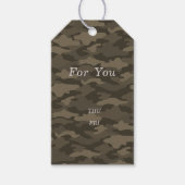 文字　カスタム　迷彩（セピア） ギフトタグ GESCHENKANHÄNGER (Vorderseite)
