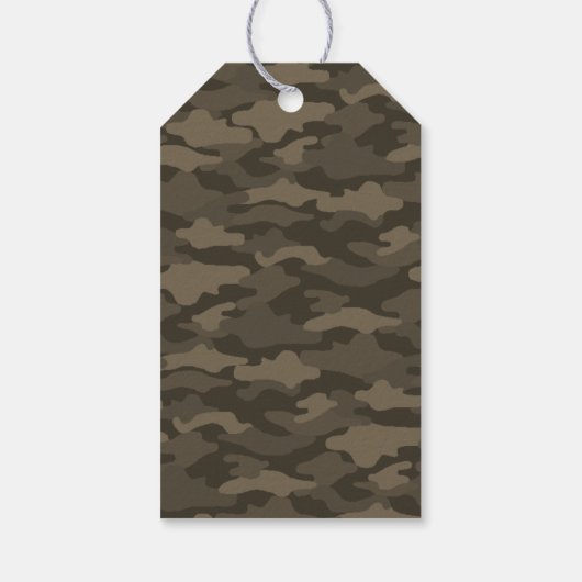 文字　カスタム　迷彩（セピア） ギフトタグ GESCHENKANHÄNGER (Rückseite)