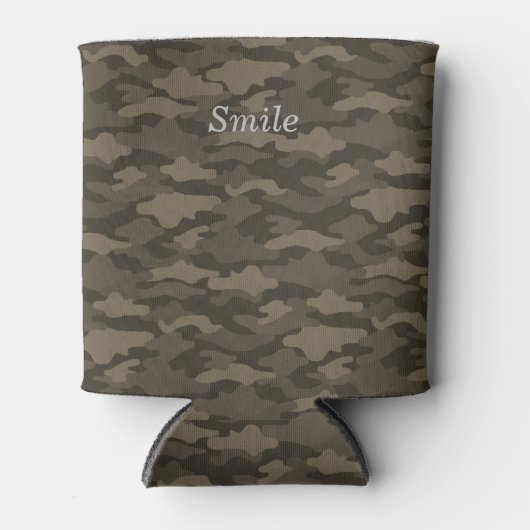 文字 カスタム 迷彩(セピア) 缶クーラー DOSENKÜHLER (Vorderseite)