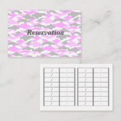 文字 カスタム 迷彩(ピンク)    予約カード TERMINKARTE (Vorne/Hinten)
