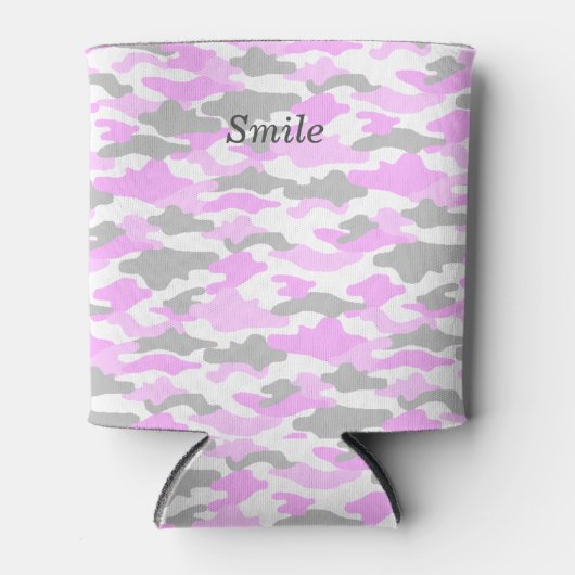 文字 カスタム 迷彩(ピンク) 缶クーラー DOSENKÜHLER (Vorderseite)