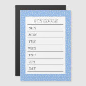 文字 白紙 カスタム ウィークリースケジュール 夕化粧(ブルー) マグネット MAGNETKARTE (Vorne/Hinten)