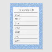 文字 白紙 カスタム ウィークリースケジュール 夕化粧(ブルー) マグネット MAGNETKARTE (Vorderseite)