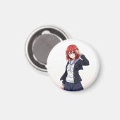 日本のアニメ風女子キャラクター MAGNET (Vorderseite/Rückseite)