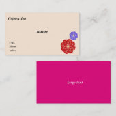 日本の伝統的なデザインと裏面のピンクがあなたの印象を深く相手に伝えます。 VISITENKARTE (Vorne/Hinten)