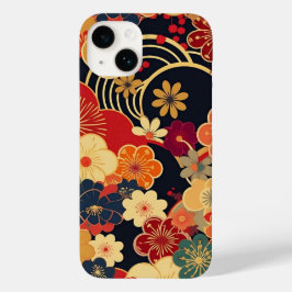 日本の伝統的なヴィンテージデザインを使用したアート作品　花 Case-Mate iPhone 14 HÜLLE