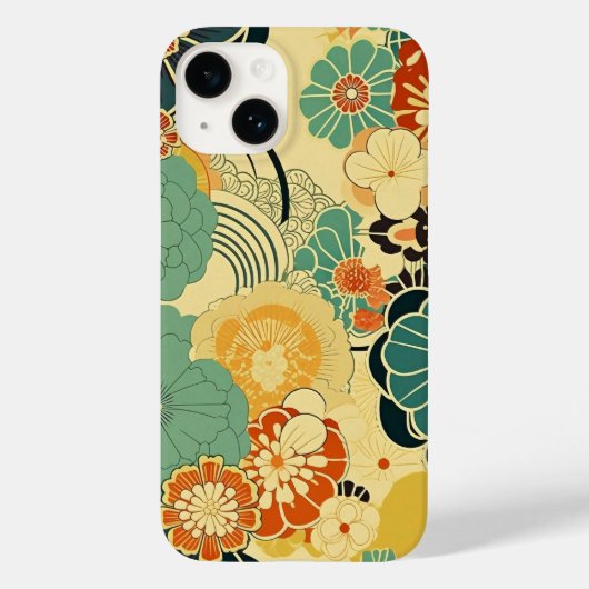日本の伝統的なヴィンテージデザインを使用したアート作品　花 Case-Mate iPhone HÜLLE (Rückseite)