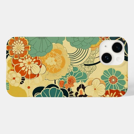 日本の伝統的なヴィンテージデザインを使用したアート作品 花 Case-Mate iPhone HÜLLE (Rückseite (Horizontal))