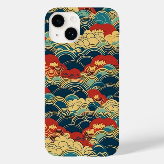 日本の伝統的なヴィンテージデザインを使用したアート作品 雲 Case-Mate iPhone HÜLLE (Rückseite)