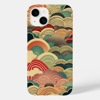 日本の伝統的なヴィンテージデザインを使用したアート作品　雲 Case-Mate iPhone 14 HÜLLE
