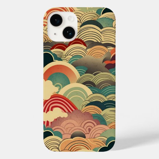 日本の伝統的なヴィンテージデザインを使用したアート作品 雲 Case-Mate iPhone HÜLLE (Rückseite)