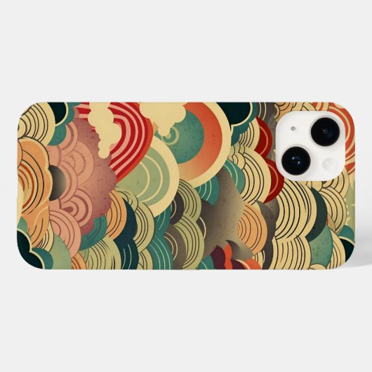 日本の伝統的なヴィンテージデザインを使用したアート作品 雲 Case-Mate iPhone HÜLLE (Rückseite (Horizontal))