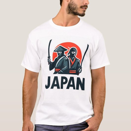 日本の忍者と侍 T-Shirt (Vorderseite)