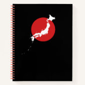 日本地図 – Minimalist Japan Map Notebook Notizblock (Vorderseite)