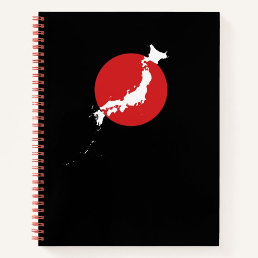 日本地図 – Minimalist Japan Map Notebook Notizblock (Vorderseite)